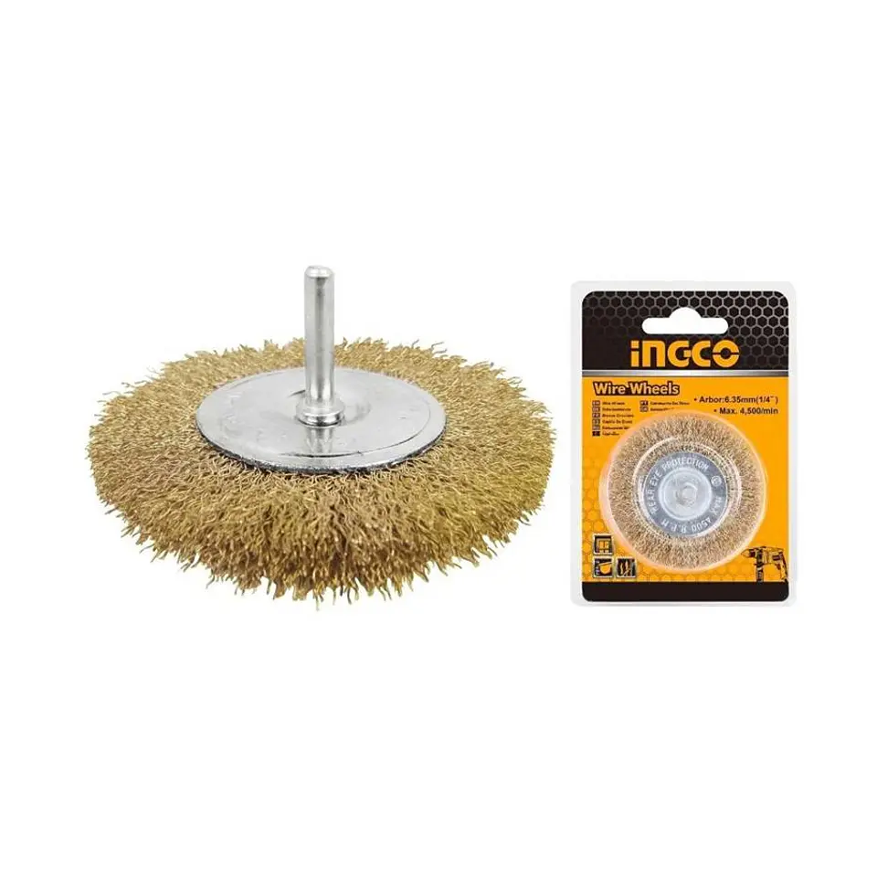 Grata Cepillo Con Vastago Circular 50mm Metal Taladro Ingco 2