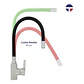 Llave Monomando Lavaplatos Cuello Flexible Taumm Grifo Rojo Brillante - Miniatura 5
