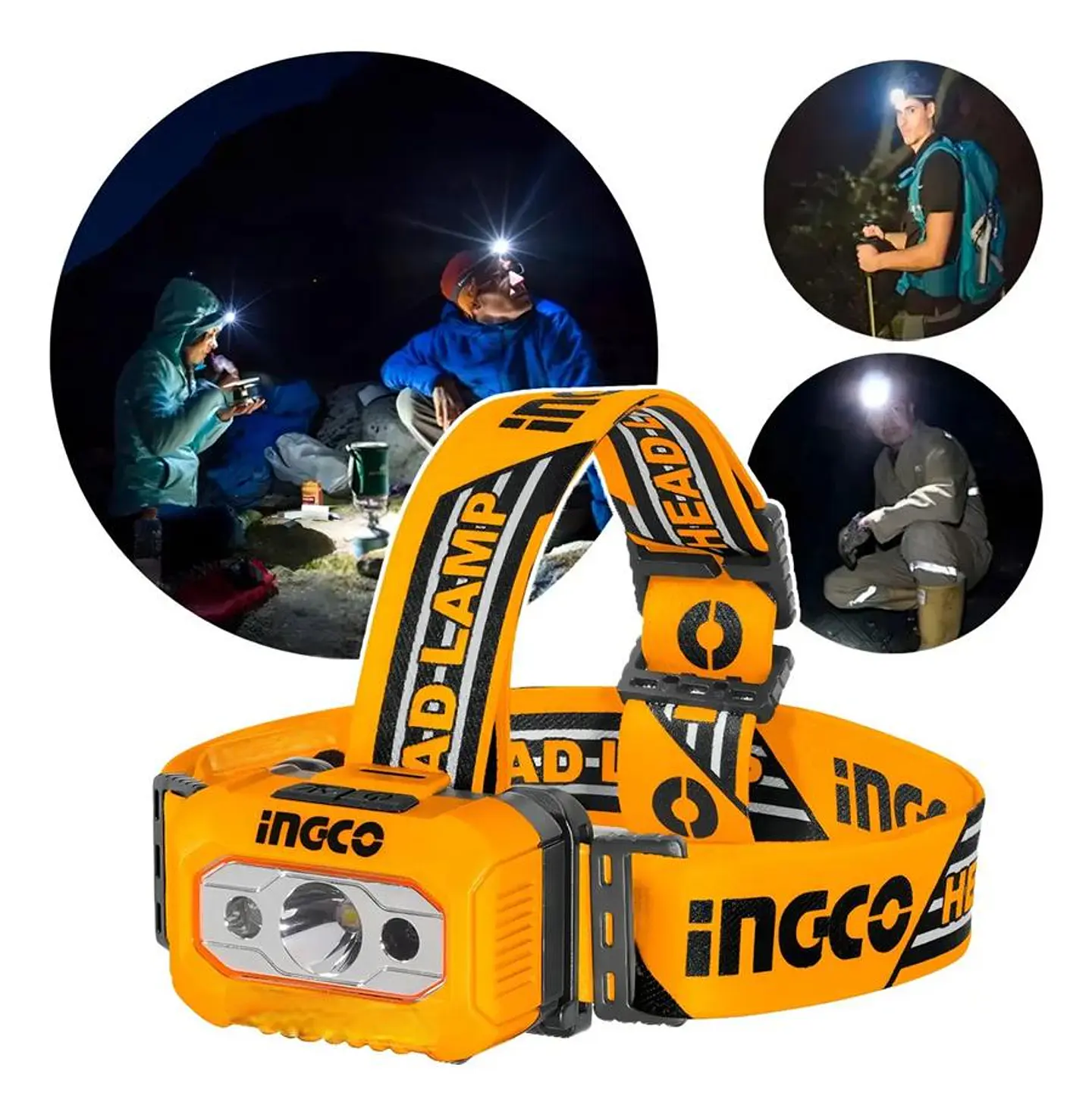 Linterna Led Frontal A Pilas 100-200 lumenes Ingco 5