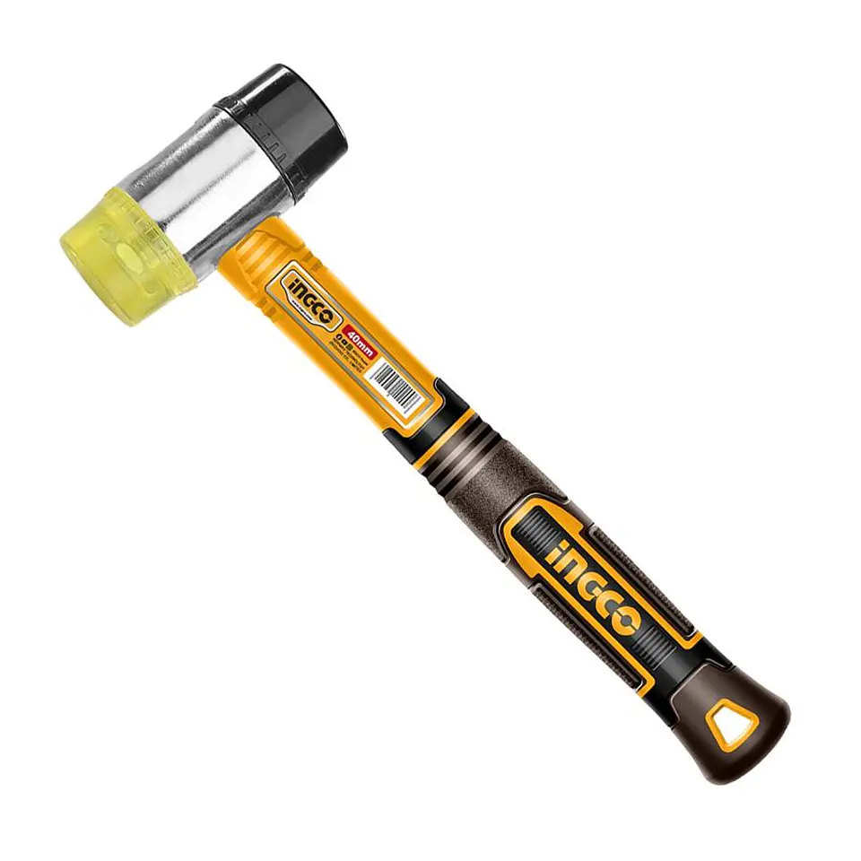 Martillo Doble Cabeza Goma Plastico 40 mm Ingco  Maceta 3