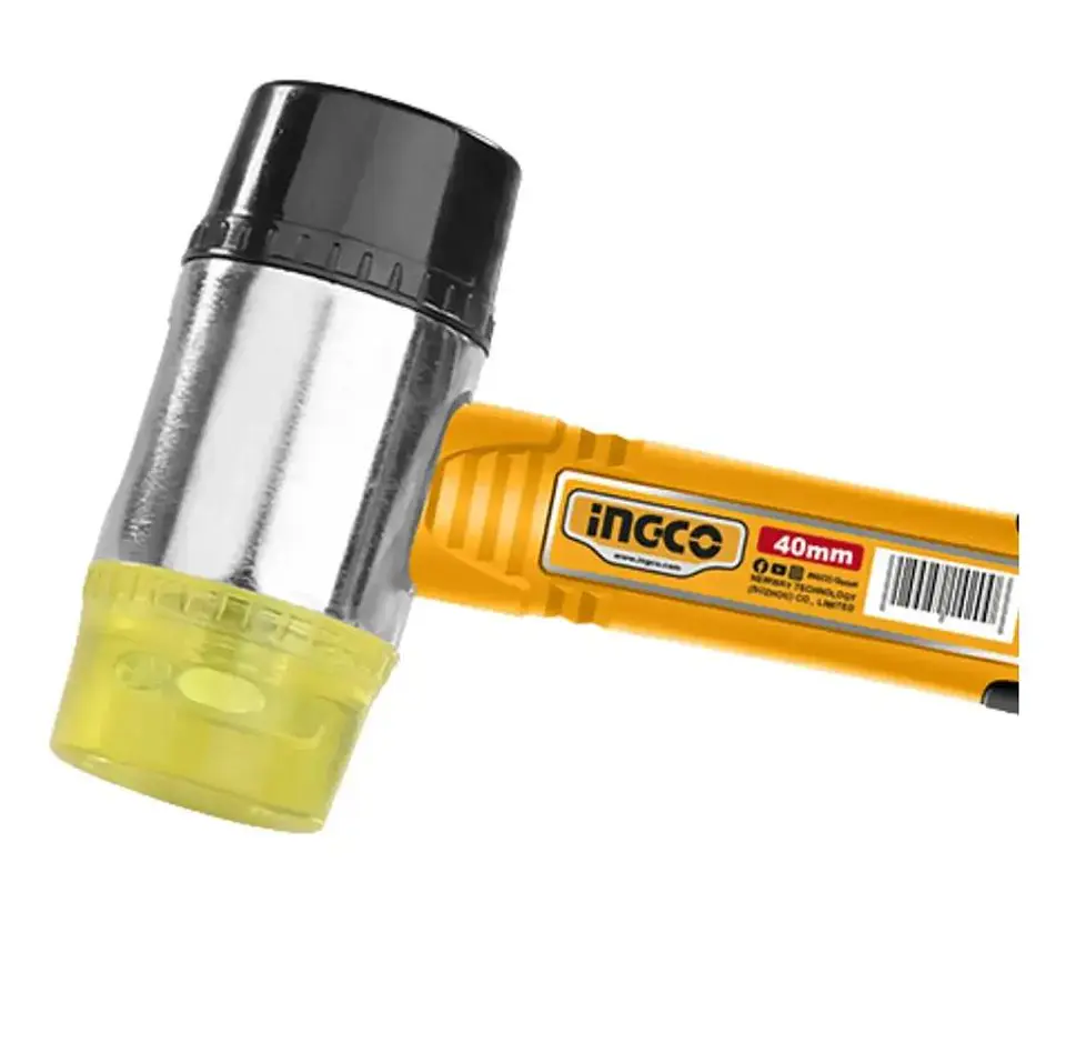 Martillo Doble Cabeza Goma Plastico 40 mm Ingco  Maceta 5
