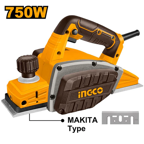 Cepilladora Electrica Industrial 750w Ingco Pl7508-7 Amarillo