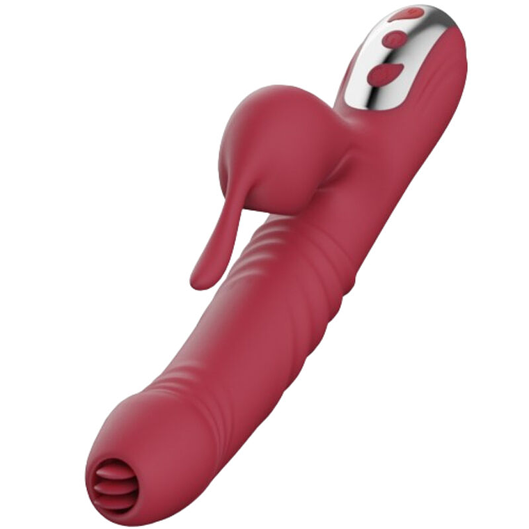 ARMONY - VIBRADOR E SUCÇÃO COM LÍNGUA ESTIMULANTE BURGUNDY 1