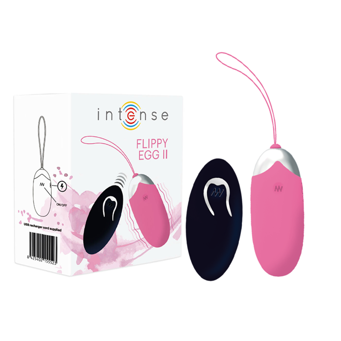INTENSE - OVO VIBRANTE FLIPPY II COM CONTROLE REMOTO ROSA 1