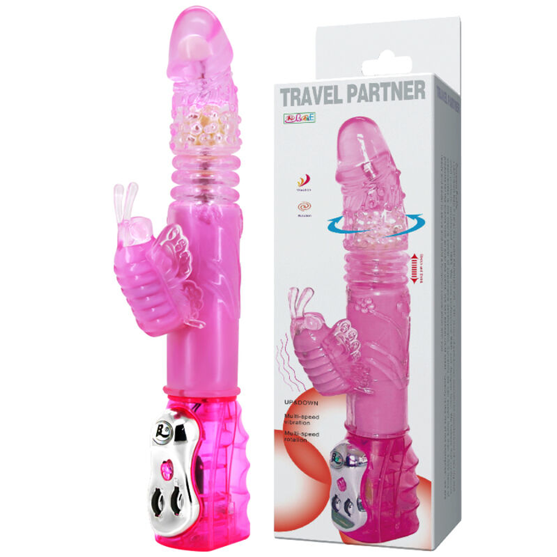 BAILE - TRAVEL PARTNER UP & DOWN ROTATOR RABBIT ROSA 1