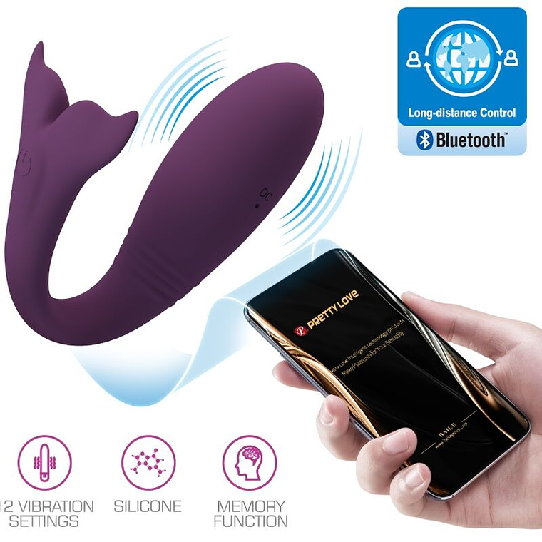 PRETTY LOVE - JAYLEEN VIBRADOR APP CONTROLE REMOTO ROXO 1