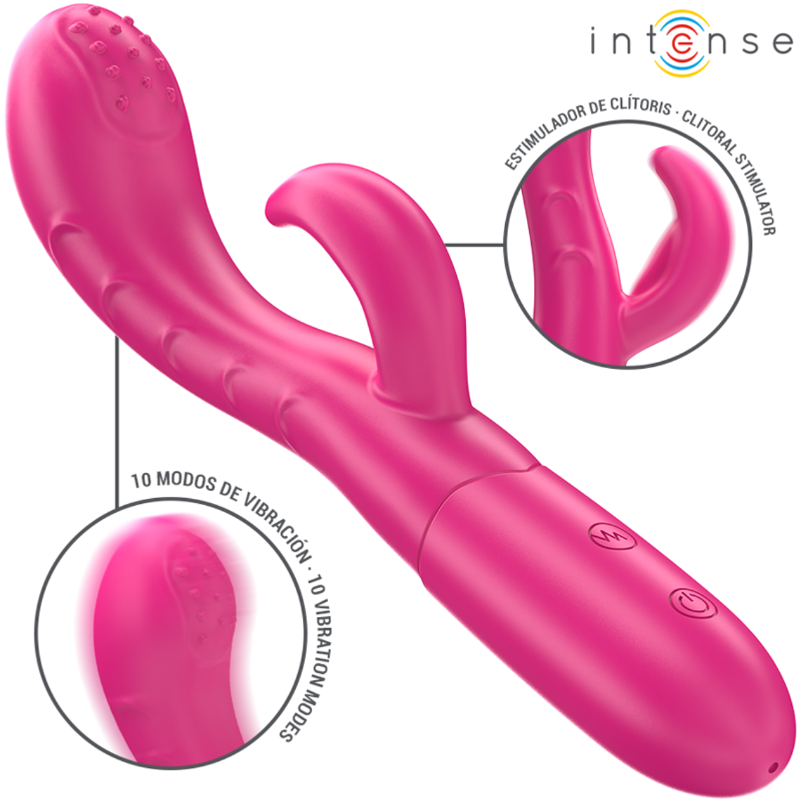INTENSE - AMARA VIBRADOR COM LÍNGUA ESTIMULANTE 10 VIBRAÇÕES ROSA 1