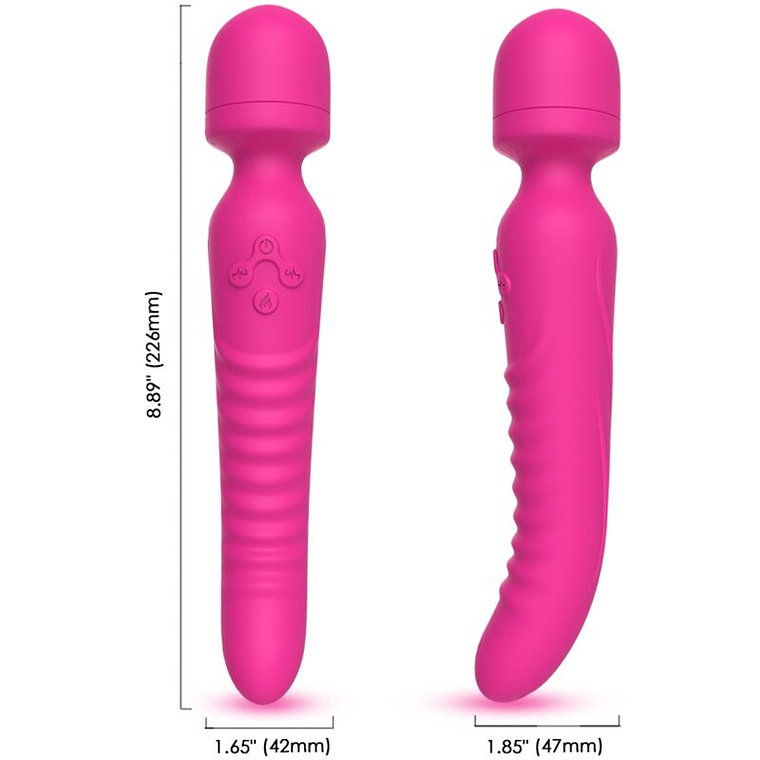 ARMONY - MASSAGER MISSÃO E VIBRADOR EFEITO DE CALOR FÚCSIA 1