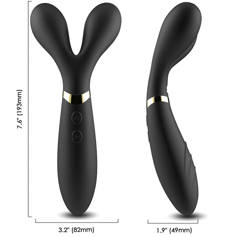 ARMONY - MASSAGER Y-WAND E VIBRADOR CABEÇA DUPLA PRETO 1