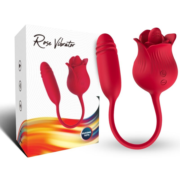 ARMONY - ROSELIP LICKING VIBRANDO CLITÓRIO E VIBRADOR VERMELHO 1