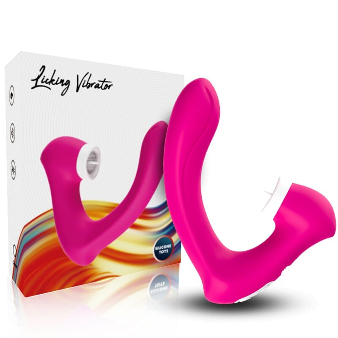 ARMONY - SECRETKISS LIMPEZA VIBRATÓRIA NO CLITÓRIS E VIBRADOR CURVO FÚCSIA 1