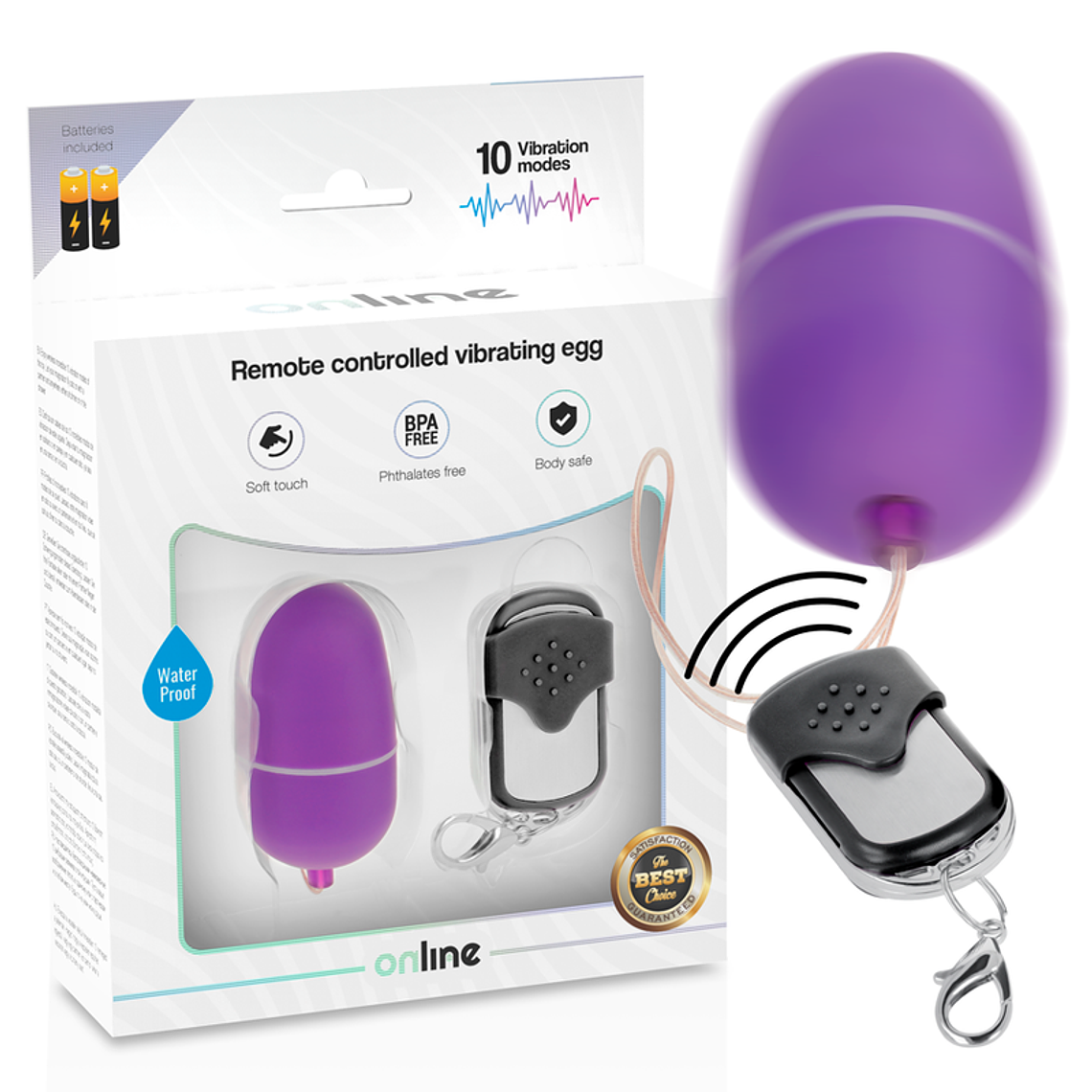 ONLINE - OVO VIBRANTE COM CONTROLE REMOTO M LILAC 1