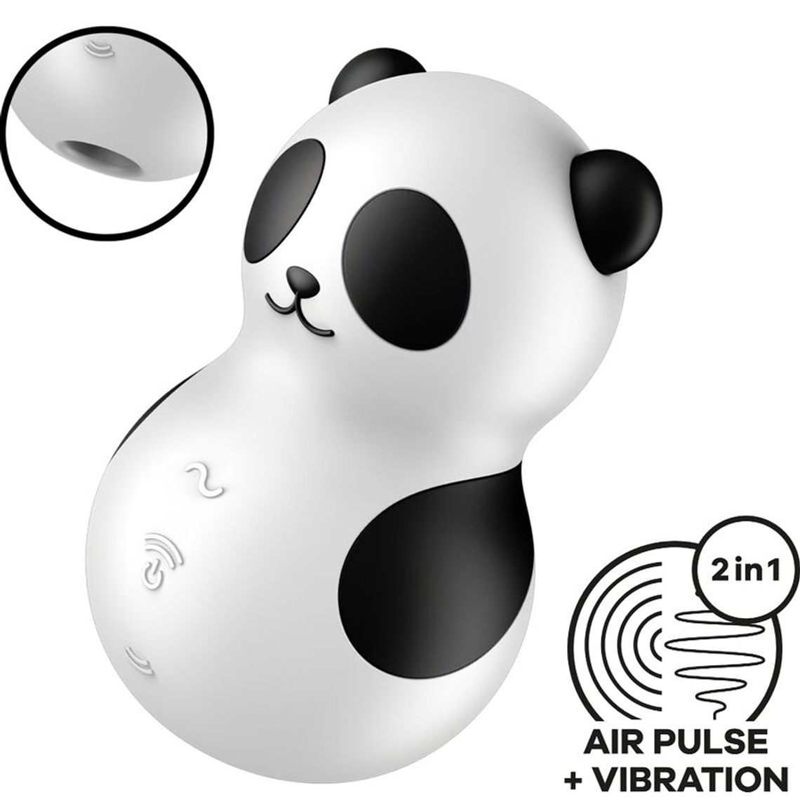 SATISFYER TESTER POCKET PANDA ESTIMULADOR E VIBRADOR PRETO E BRANCO (NÃO À VENDA) 1