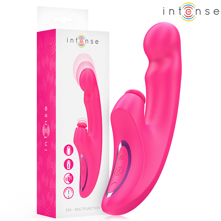 INTENSE - VIBRADOR EMI 13,5 CM MULTIFUNCIONAL 3 EM 1 10 VIBRAÇÕES ROSA 1