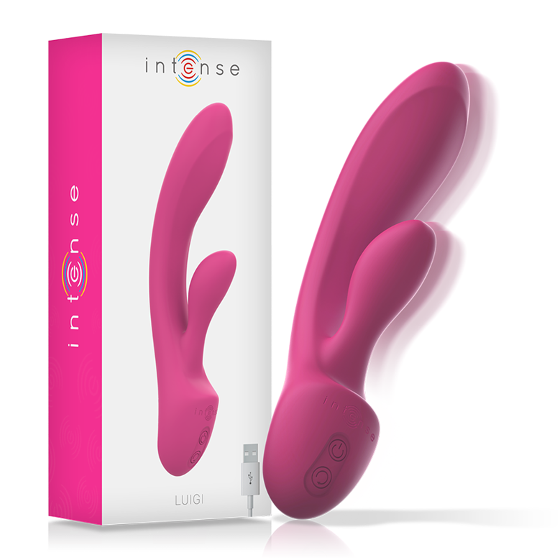INTENSE - VIBRADOR LUIGI COELHO ROSA SILICONE LÍQUIDO 1
