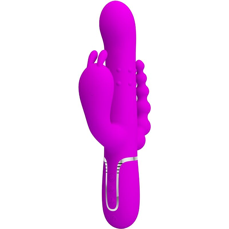 PRETTY LOVE - CAMMY VIBRADOR TRIPLO MULTIFUNCIONAL 4 EM 1 ROSA 1