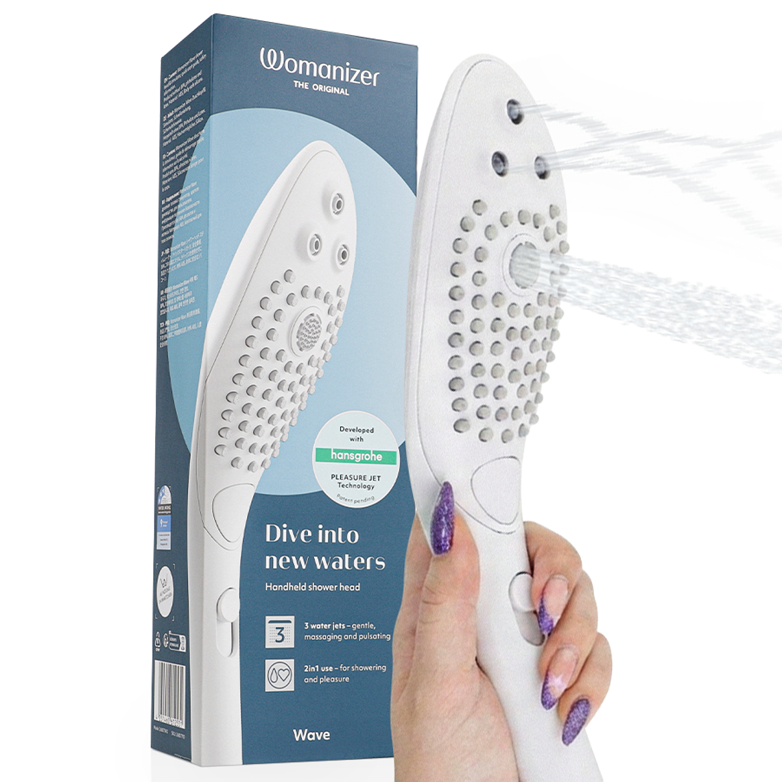 WOMANIZER - CHUVEIRO ESTIMULANTE CLITORIAL WAVE BRANCO 1