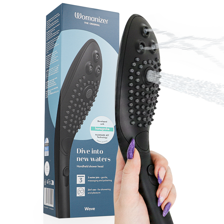 WOMANIZER - CHUVEIRO ESTIMULANTE CLITORIAL WAVE PRETO 1