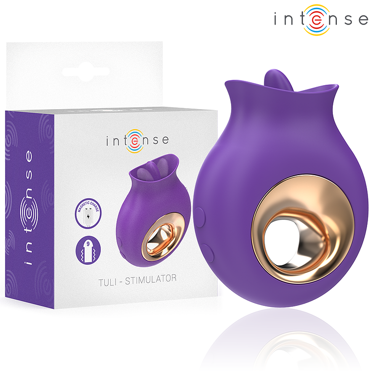INTENSE - ESTIMULADOR DE CLITÓRIS TULI 9 VIBRAÇÕES E 9 OSCILAÇÕES ROXO 1
