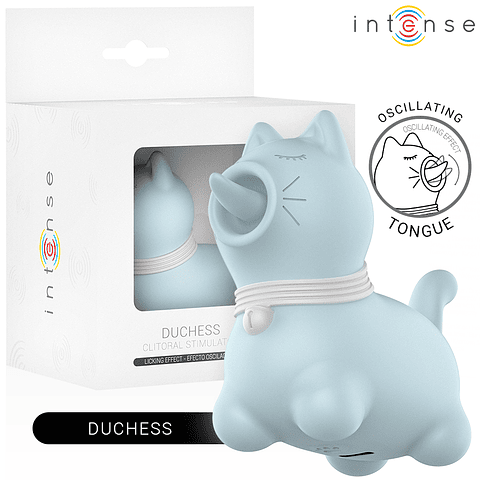 INTENSE - ESTIMULADOR DUCHESS COM LÍNGUA GIRATÓRIA 360º AZUL