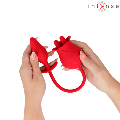 INTENSE - ESTIMULADOR DUPLO DE CLITÓRIS MELANIE COM LÍNGUA EM ZIGZAG