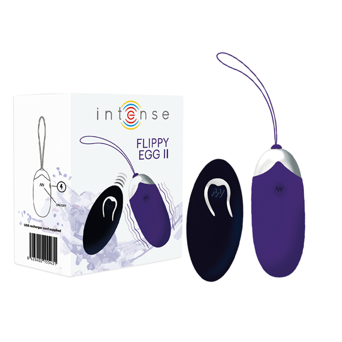 INTENSE - FLIPPY II VIBRANTE OVO COM CONTROLE REMOTO ROXO 1