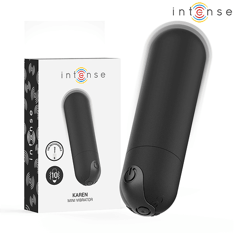 INTENSE - KAREN MINI VIBRATÓRIO BULLET RECARREGÁVEL PRETO