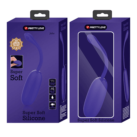 PRETTY LOVE - OVO VIBRANTE RECARREGVEL IMPERMEVEL JULIUS ROXO