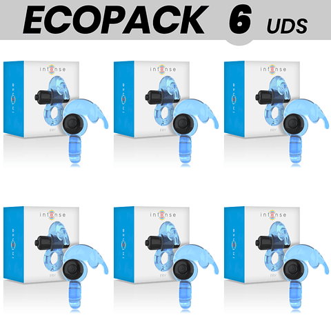 ECOPACK 6 UNIDADES - INTENSE ANEL VIBRADOR - FRY AZUL