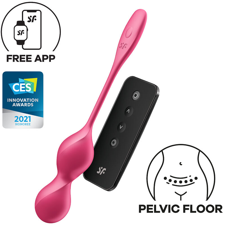 SATISFYER - LOVE BIRDS 2 BOLAS DE KEGEL VIBRANTES + APLICATIVO GRATUITO 1