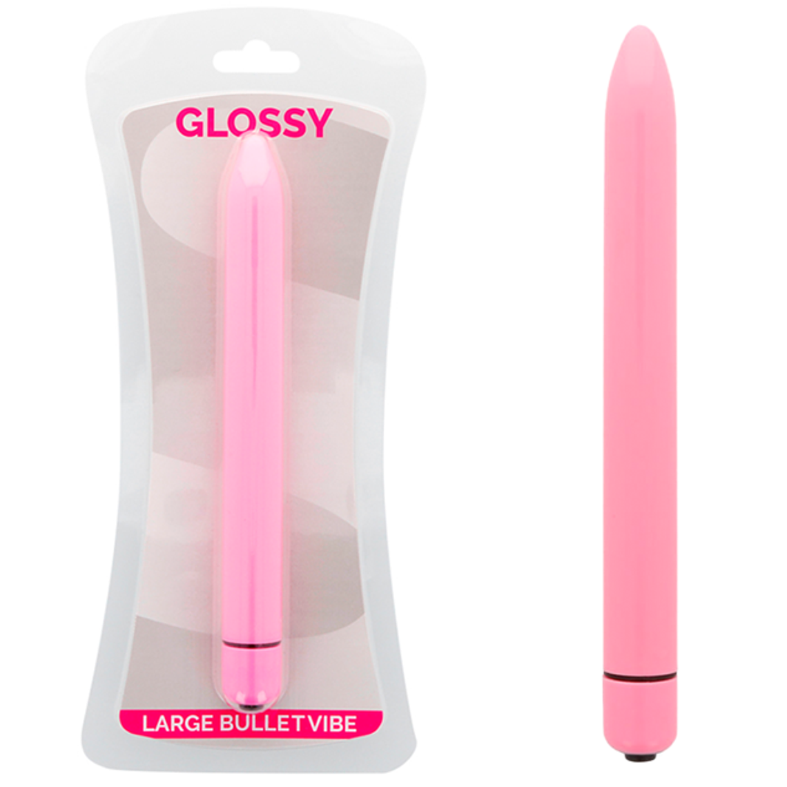 GLOSSY SLIM - VIBRADOR ROSA 1