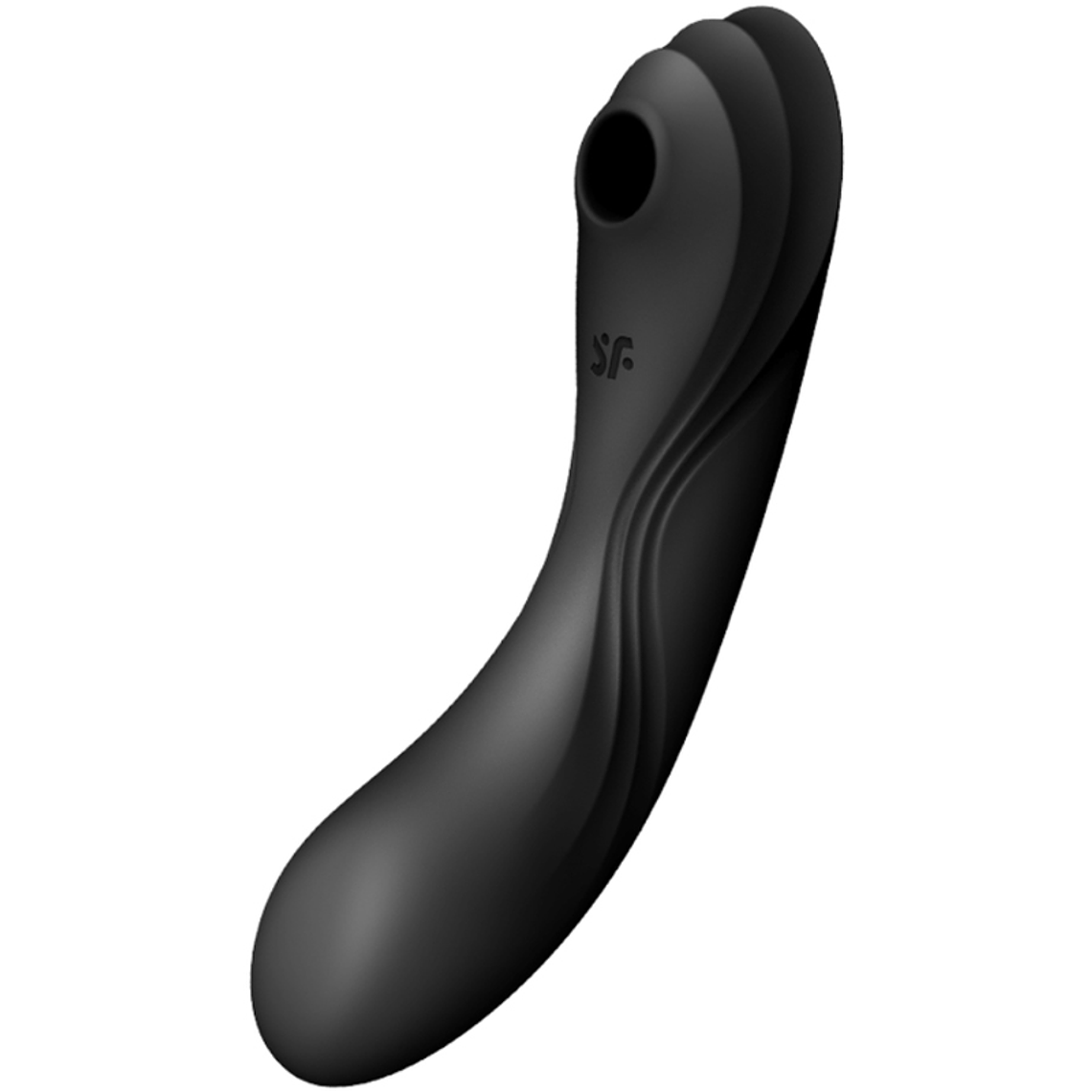 SATISFYER - VIBRADOR DE PULSO DE AR CURVY TRINITY 4 PRETO 1