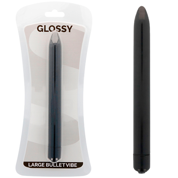 GLOSSY - VIBRADOR SLIM PRETO 1