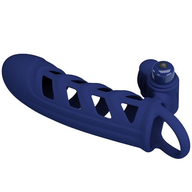 PRETTY LOVE - ALTAF ANEL VIBRADOR COM BAINHA DE SILICONE AZUL 1