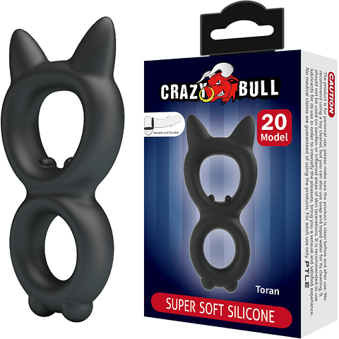 CRAZY BULL - ANEL DUPLO DE SILICONE TORAN MODELO 20