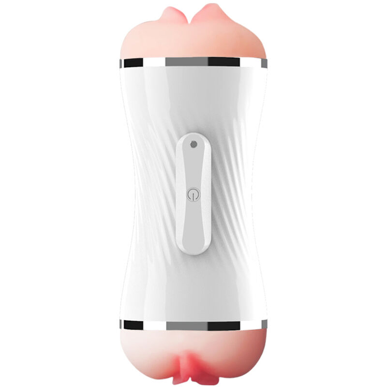 ARMONY - MASTURBADOR VIBRADOR DUPLO VAGINA E BOCA BRANCO 1