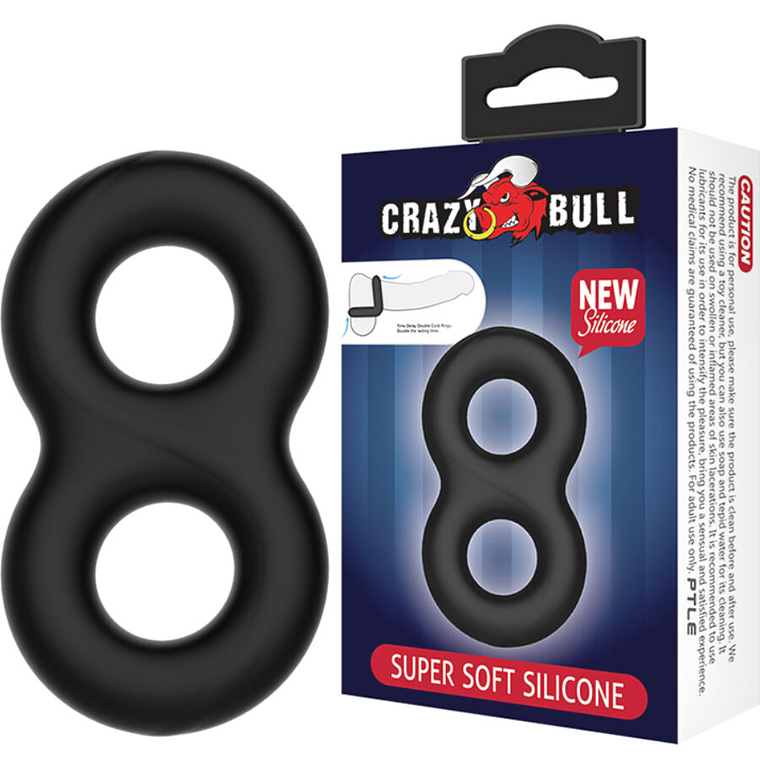 CRAZY BULL - ANEL DE SILICONE DUPLO INFINITO 1