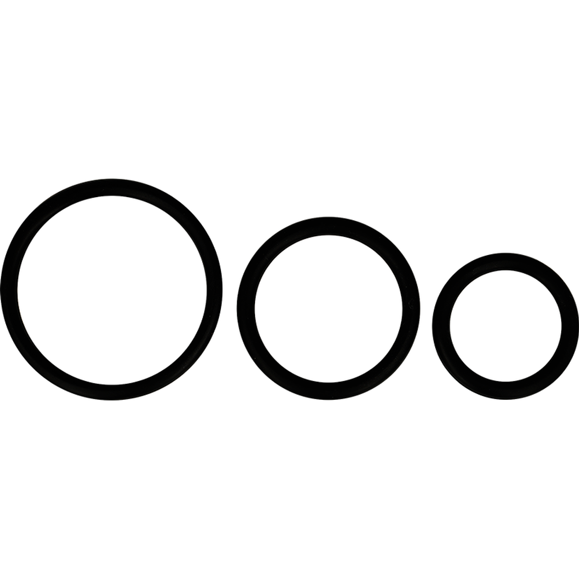 OHMAMA - CONJUNTO DE 3 ANÉIS DE SILICONE PRETOS 1
