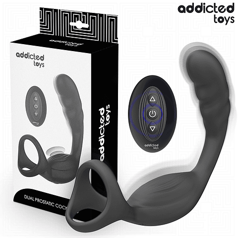 ADDICTED TOYS - ANEL PENIANO DUPLO PARA PRÓSTATA COM CONTROLE REMOTO