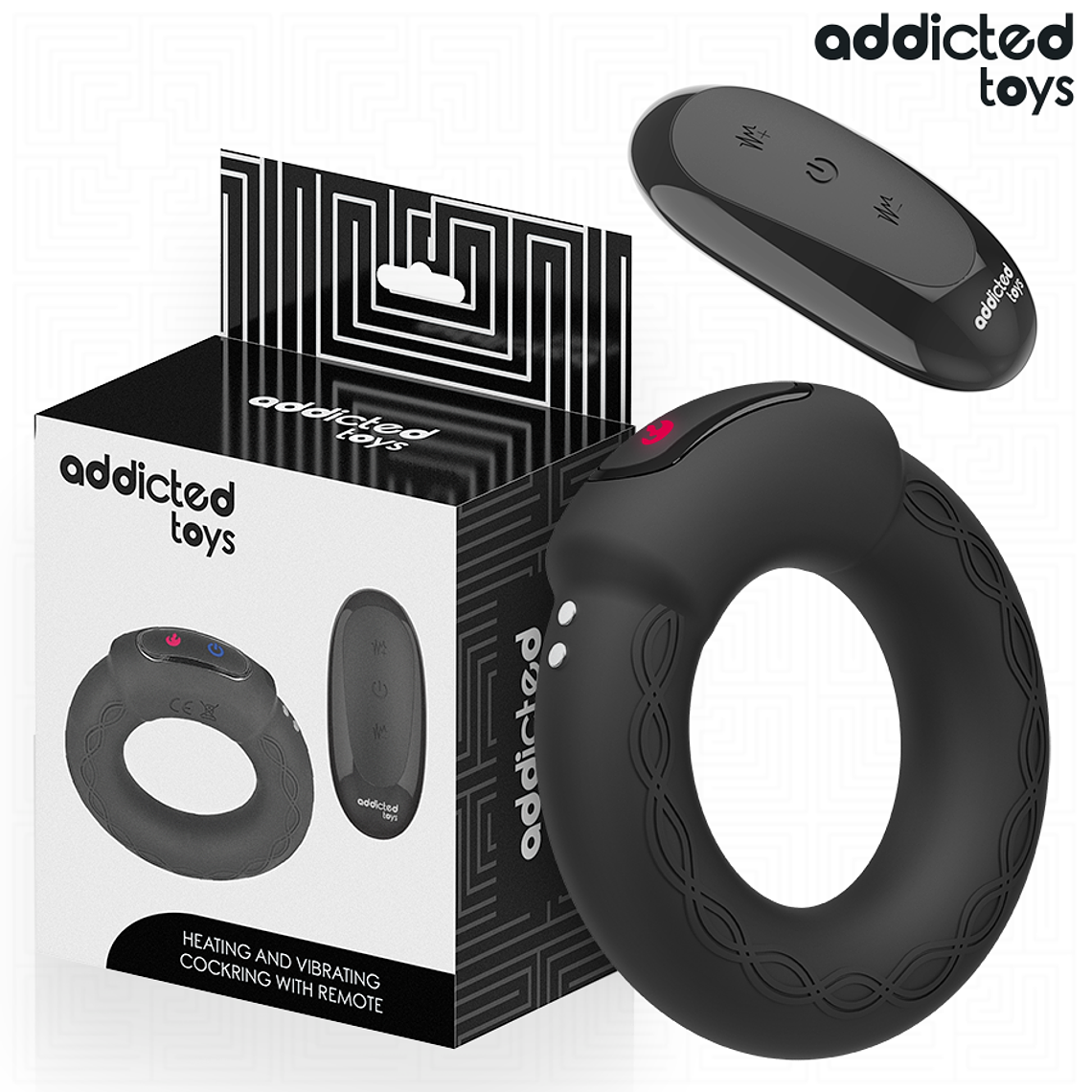 ADDICTED TOYS - ANEL PÊNICO VIBRANTE COM EFEITO DE AQUECIMENTO E CONTROLE REMOTO 1