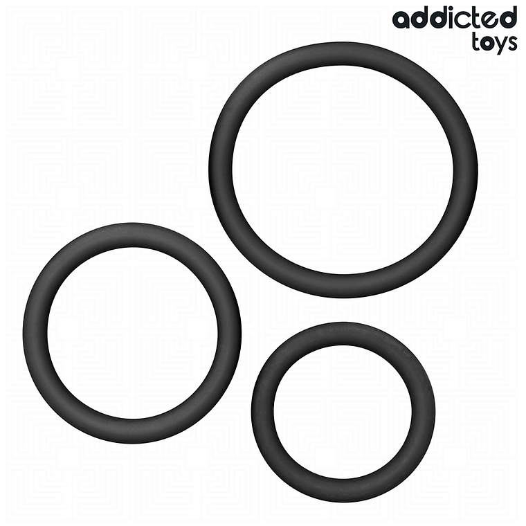 ADDICTED TOYS - CONJUNTO DE ANÉIS DE SILICONE MODELO 2 1