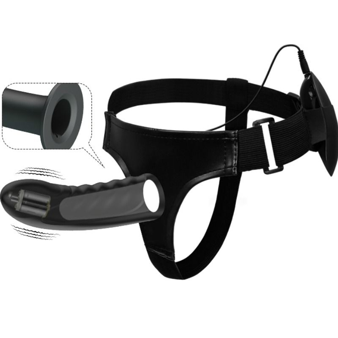 PRETTY LOVE - MARVIN STRAP ON COM VIBRAO E DILDO OCO 1