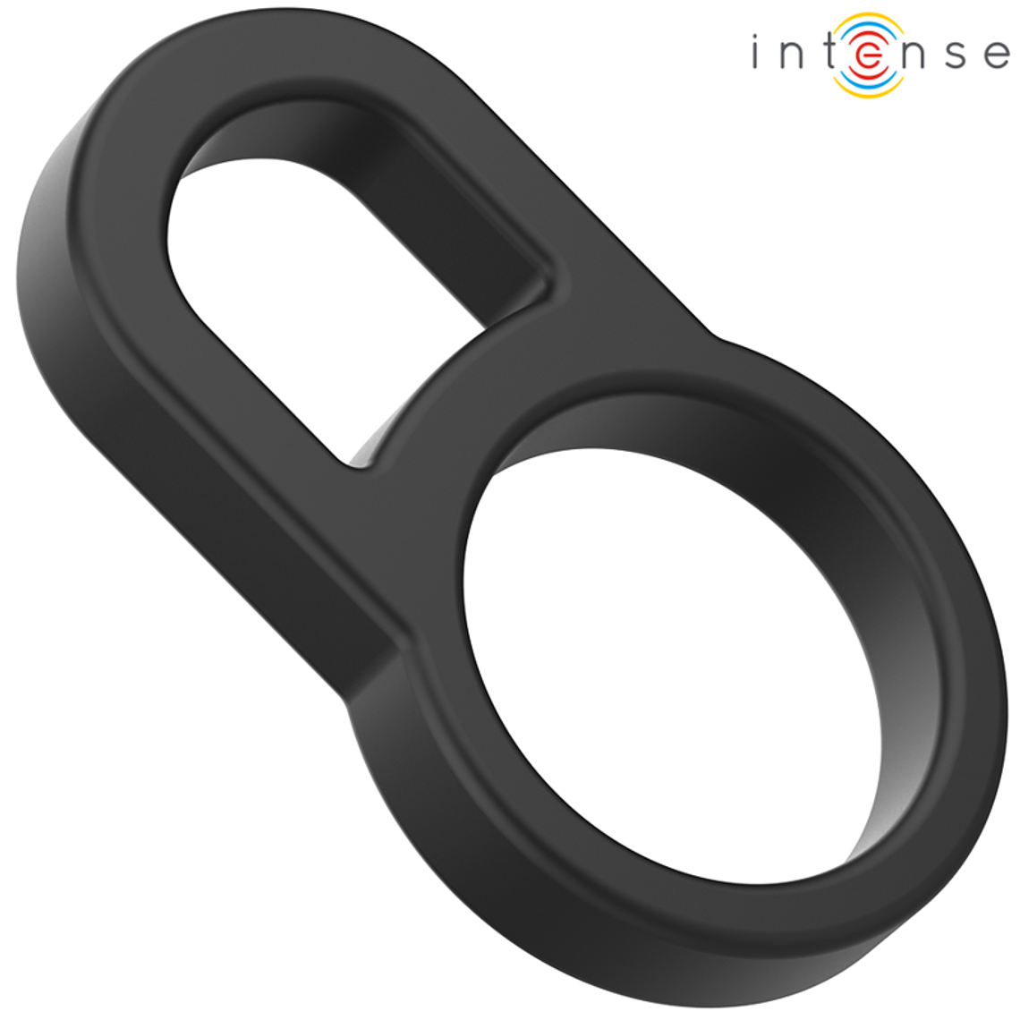 INTENSE - BOBBY DUPLO ANEL DE SILICONE PARA PÊNIS PRETO 1