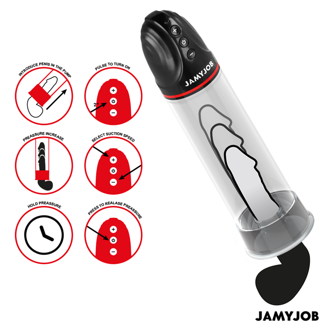 JAMYJOB - BOMBA AUTOMÁTICA XPAND 3 NÍVEIS DE SUCÇÃO CINZA 1