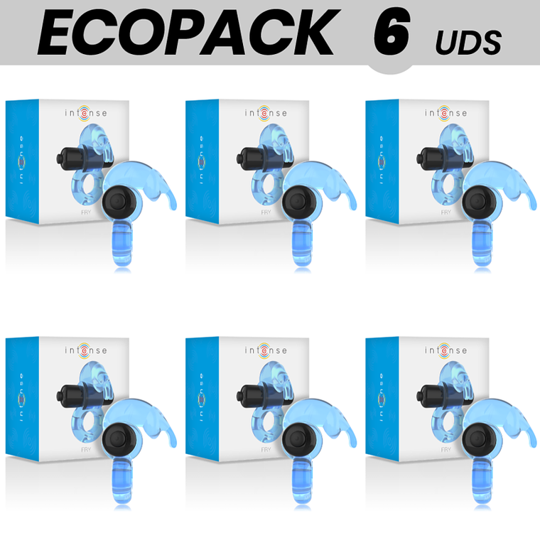 ECOPACK 6 UNIDADES - INTENSE ANEL VIBRADOR - FRY AZUL 1