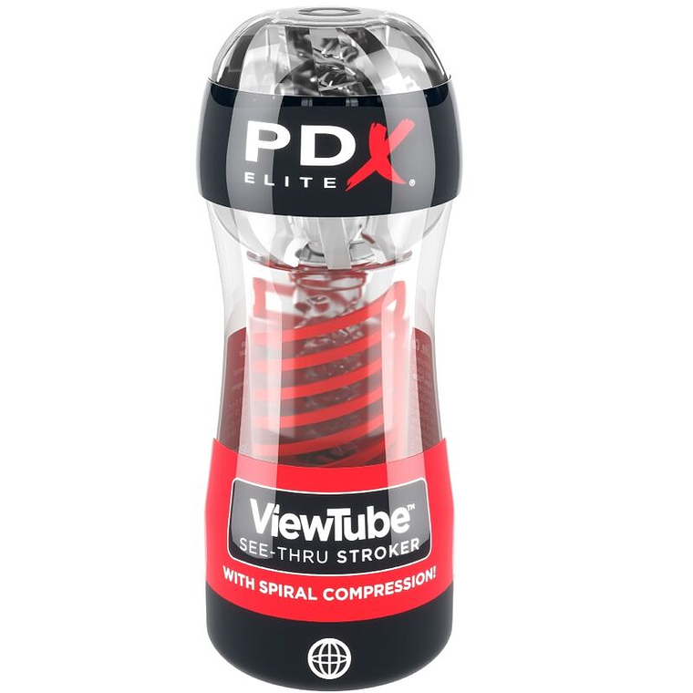 PDX ELITE - STROKER VIEWTUBE 2 COMPRESSO ESPIRAL TRANSPARENTE 1