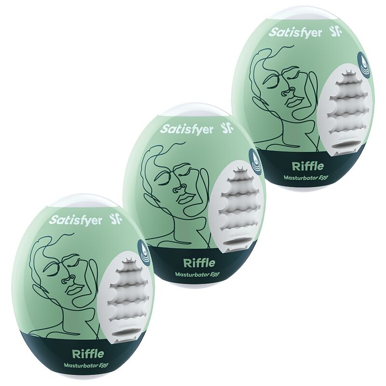 SATISFYER - 3 OVOS MASTURBADOR RIFFLE 1