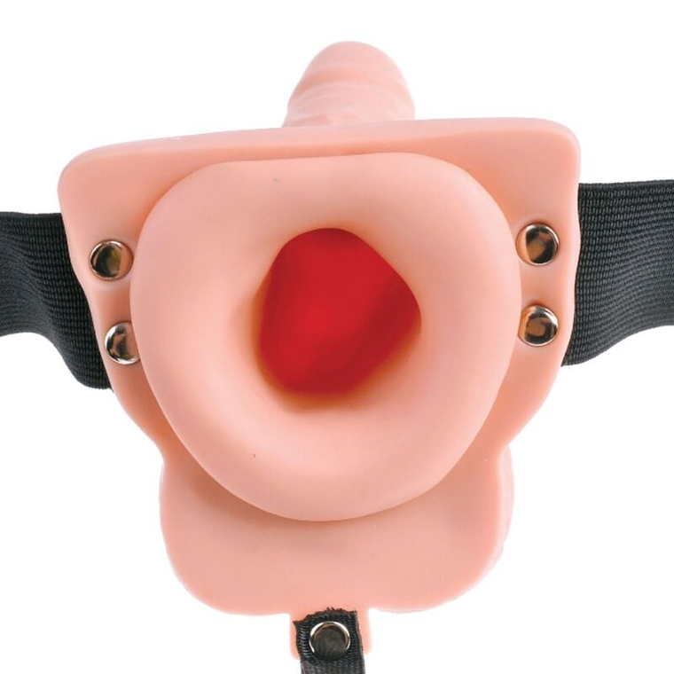 FETISH FANTASY SERIES - ARNÊS AJUSTVEL COM CONTROLE REMOTO PÊNIS REALISTA COM TESTÍCULOS RECARREGVEIS E VIBRADOR 15 CM 1