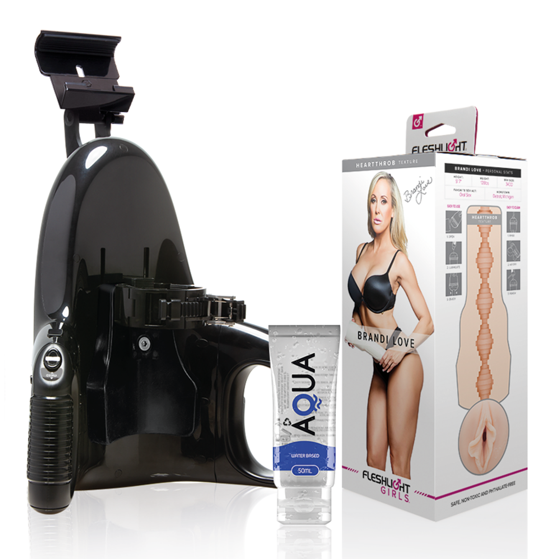 FLESHLIGHT - BRANDI LOVE VAGINA + LANÇAMENTO UNIVERSAL + LUBRIFICANTE AQUA QUALITY 50 ML 1