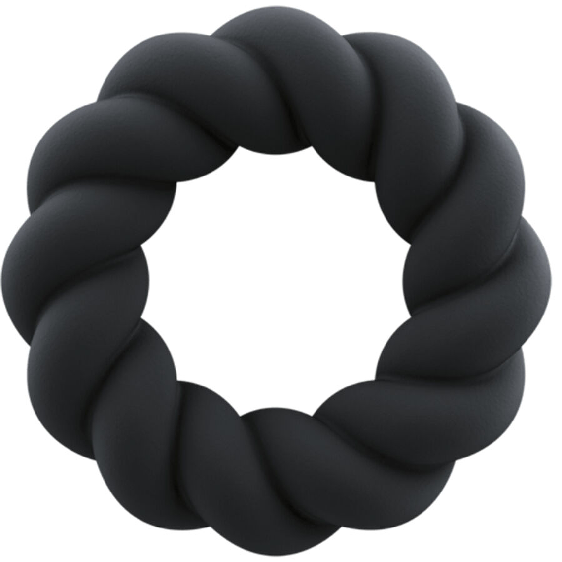 ROCKS-OFF - ANEL MASTURBADOR DE SILICONE PRETO TWIST 1